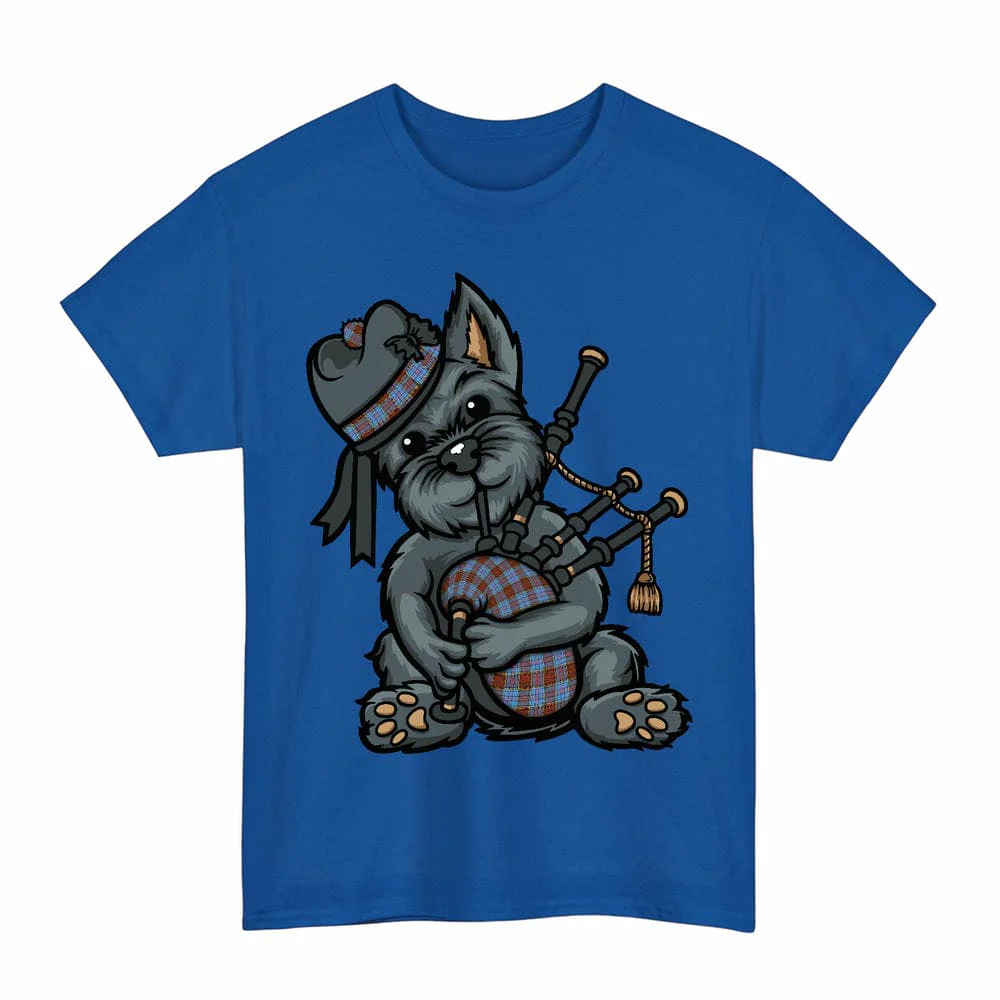 Scottish Anderson Modern Clan Tartan Terrier Bagpipe Unisex T-Shirt - Image 5