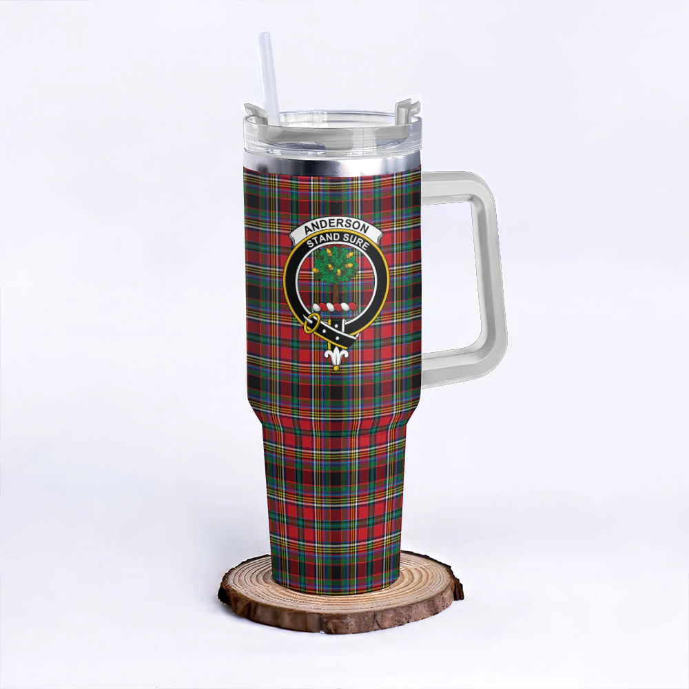 Scottish Anderson of Arbrake Clan Badge Tartan 40oz Tumbler