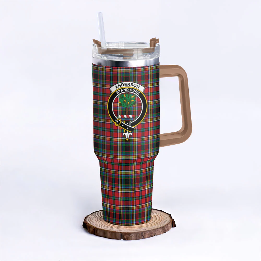 Scottish Anderson of Arbrake Clan Badge Tartan 40oz Tumbler - Image 9