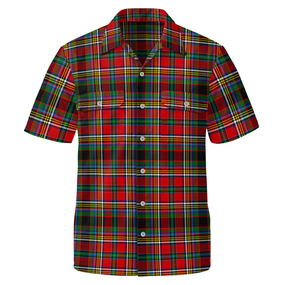 Scottish Anderson of Arbrake Clan Badge Tartan Short Sleeve Work Shirt
