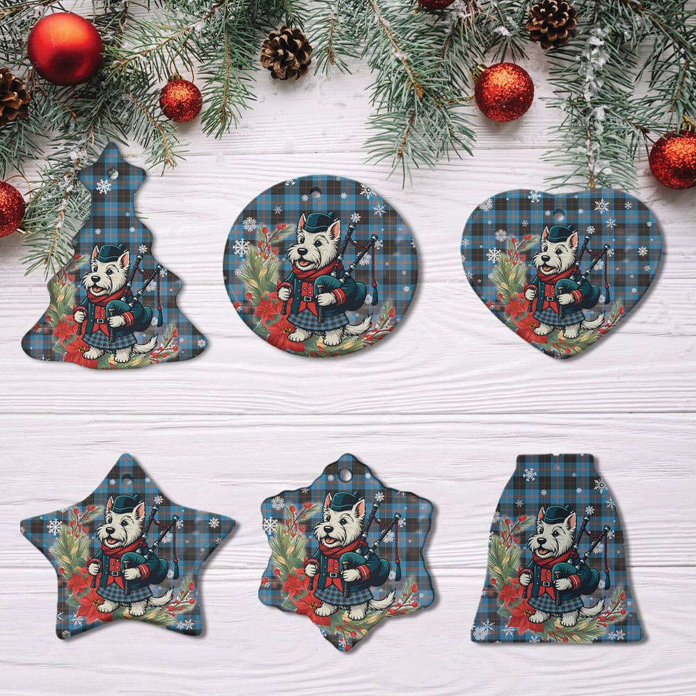 Scottish Angus Ancient Tartan Ceramic Ornament Cute Scottish Terrier Dog