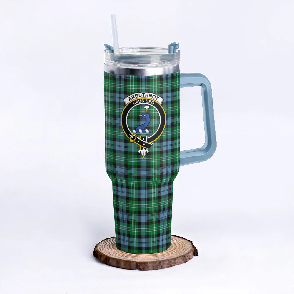 Scottish Arbuthnot Ancient Clan Badge Tartan 40oz Tumbler - Image 5