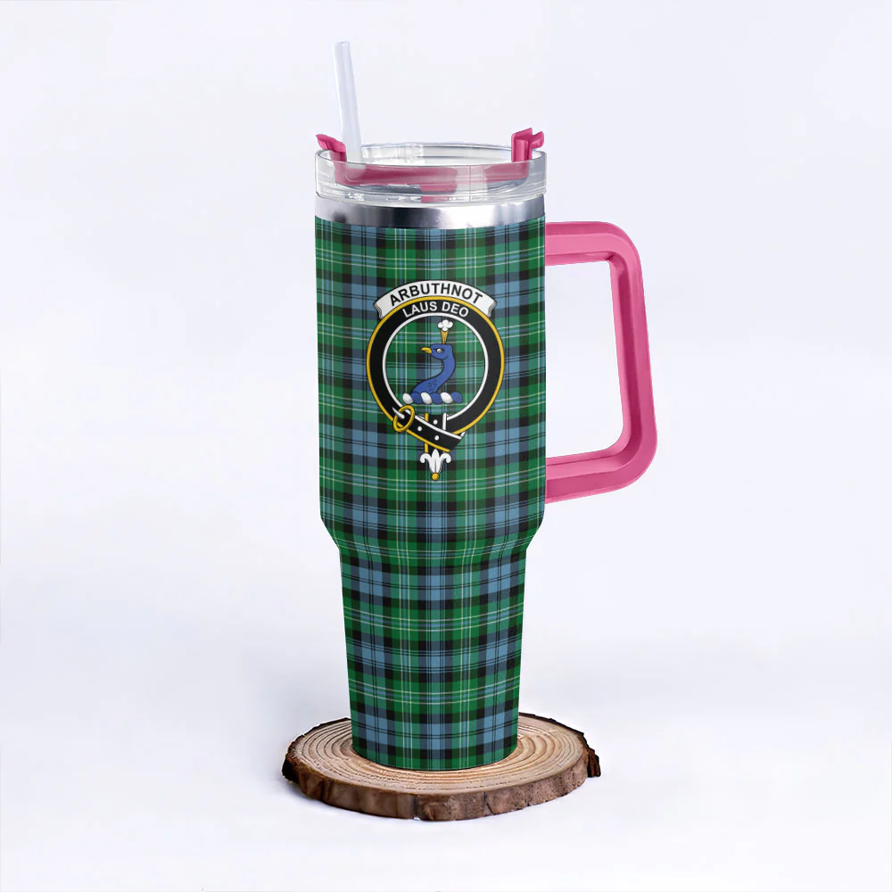 Scottish Arbuthnot Ancient Clan Badge Tartan 40oz Tumbler - Image 7