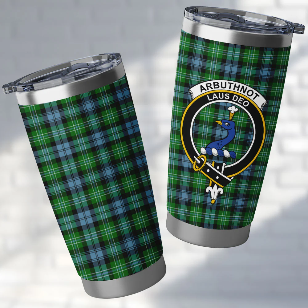 Scottish Arbuthnot Ancient Clan Badge Tartan Tumbler