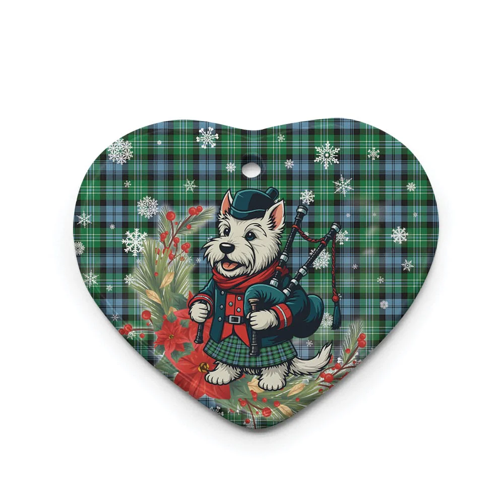 Scottish Arbuthnot Ancient Tartan Ceramic Ornament Cute Scottish Terrier Dog - Image 3