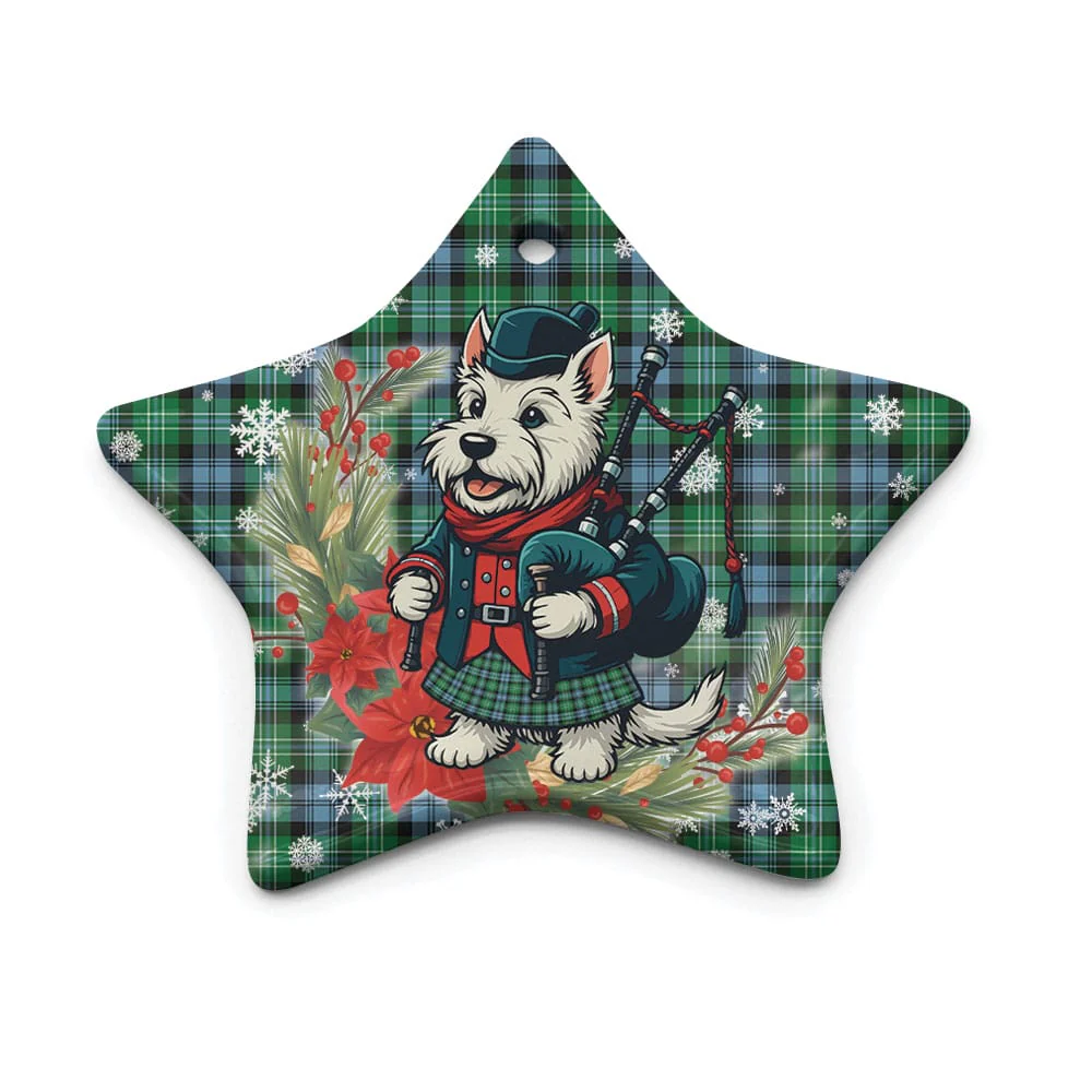 Scottish Arbuthnot Ancient Tartan Ceramic Ornament Cute Scottish Terrier Dog - Image 5