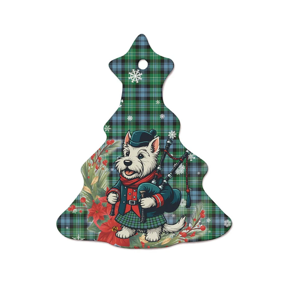 Scottish Arbuthnot Ancient Tartan Ceramic Ornament Cute Scottish Terrier Dog - Image 7