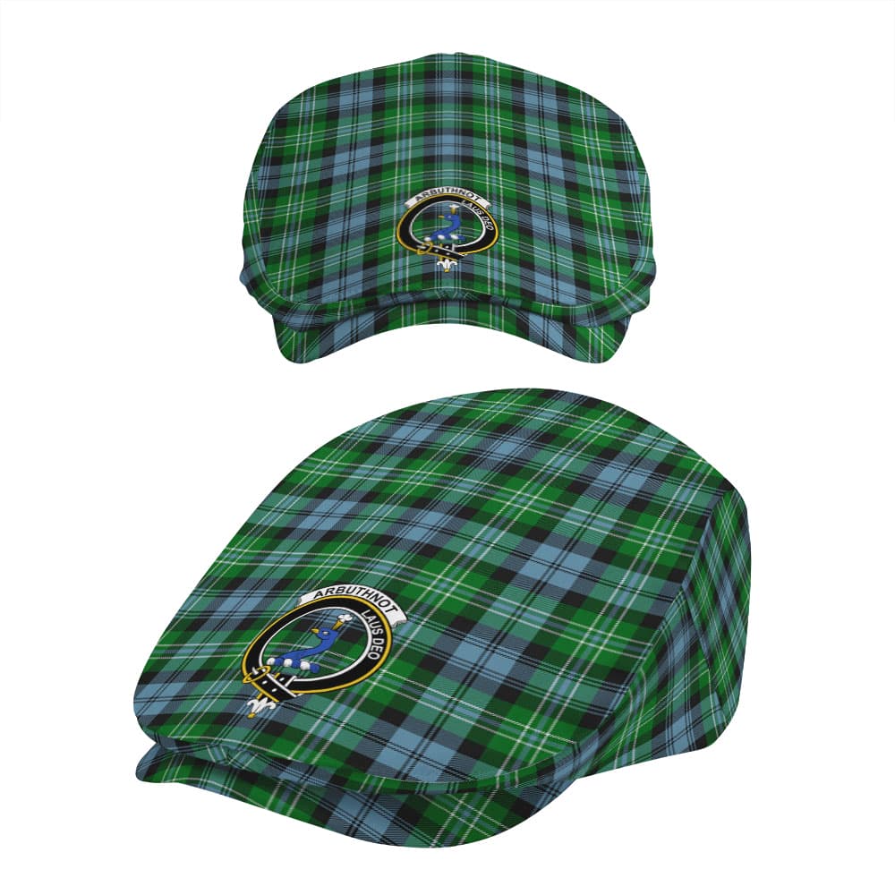 Scottish Arbuthnot Clan Badge Tartan Flat Cap - Image 5