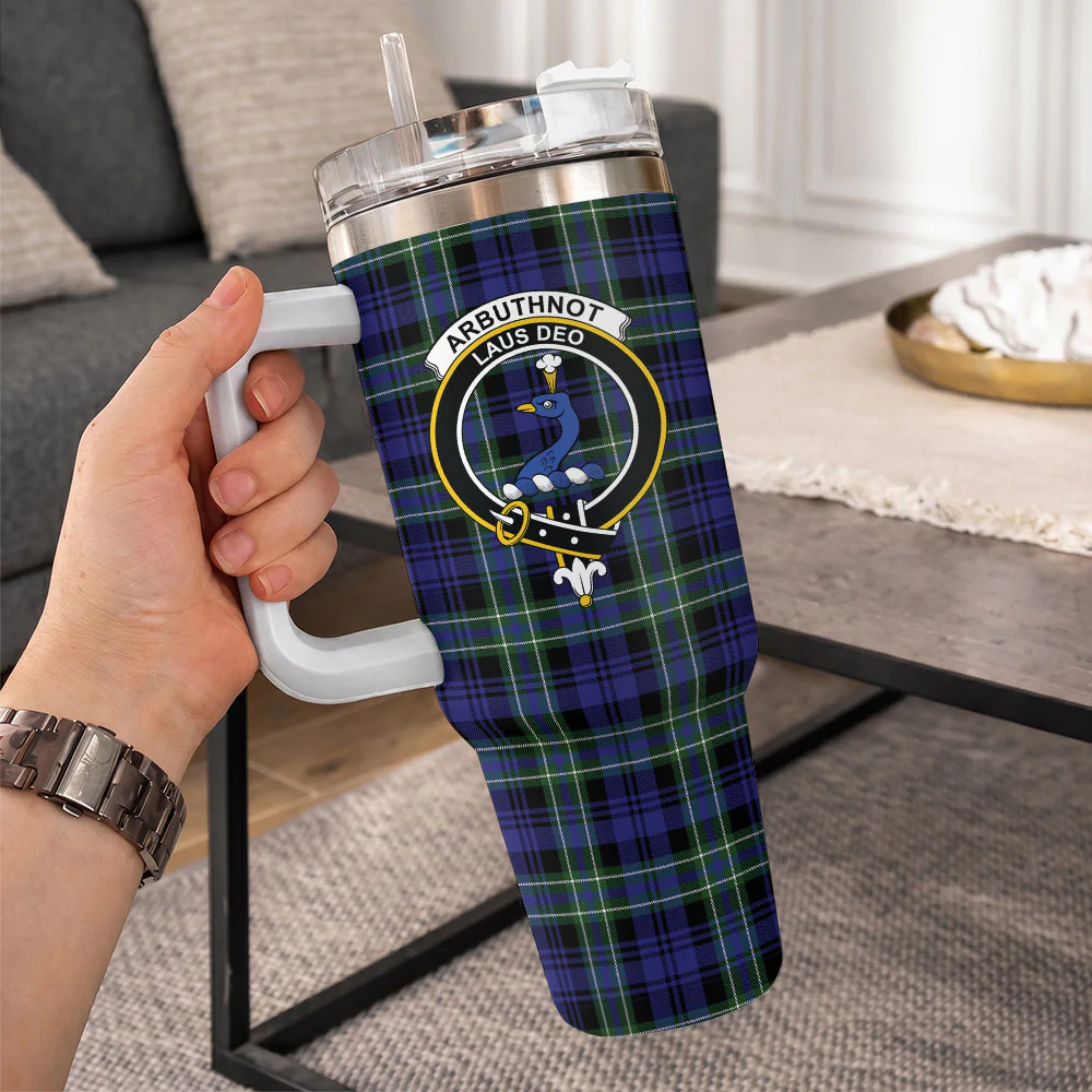 Scottish Arbuthnot Modern Clan Badge Tartan 40oz Tumbler - Image 10