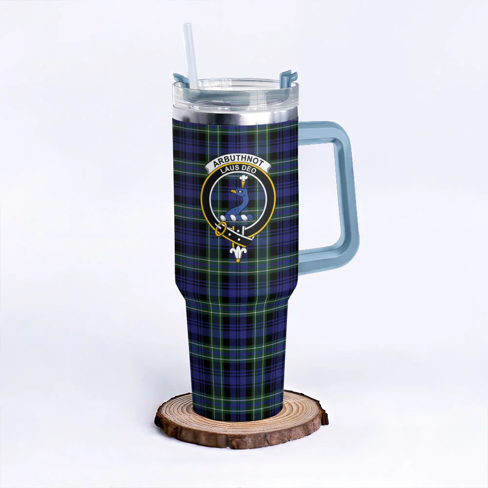 Scottish Arbuthnot Modern Clan Badge Tartan 40oz Tumbler - Image 5