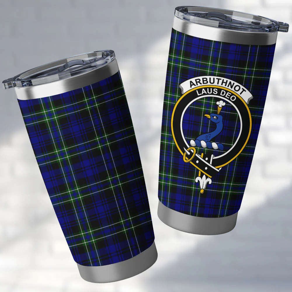 Scottish Arbuthnot Modern Clan Badge Tartan Tumbler