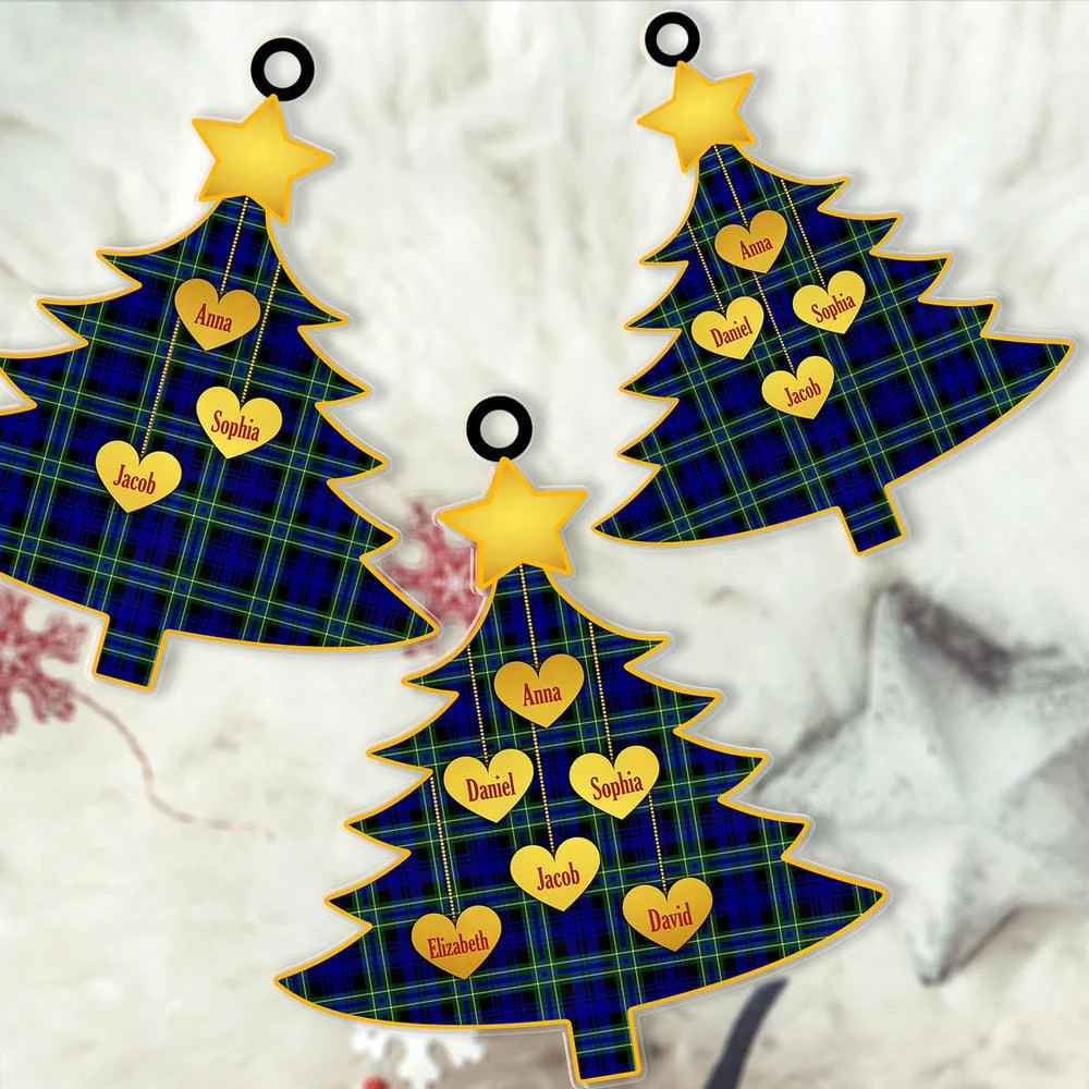 Scottish Arbuthnot Modern Tartan Ornament Custom Family Christmas Tree - Image 2