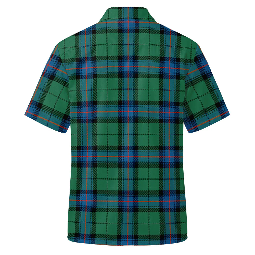 Scottish Armstrong Ancient Clan Badge Tartan Short Sleeve Work Shirt - Image 3