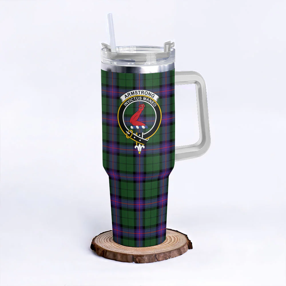 Scottish Armstrong Modern Clan Badge Tartan 40oz Tumbler