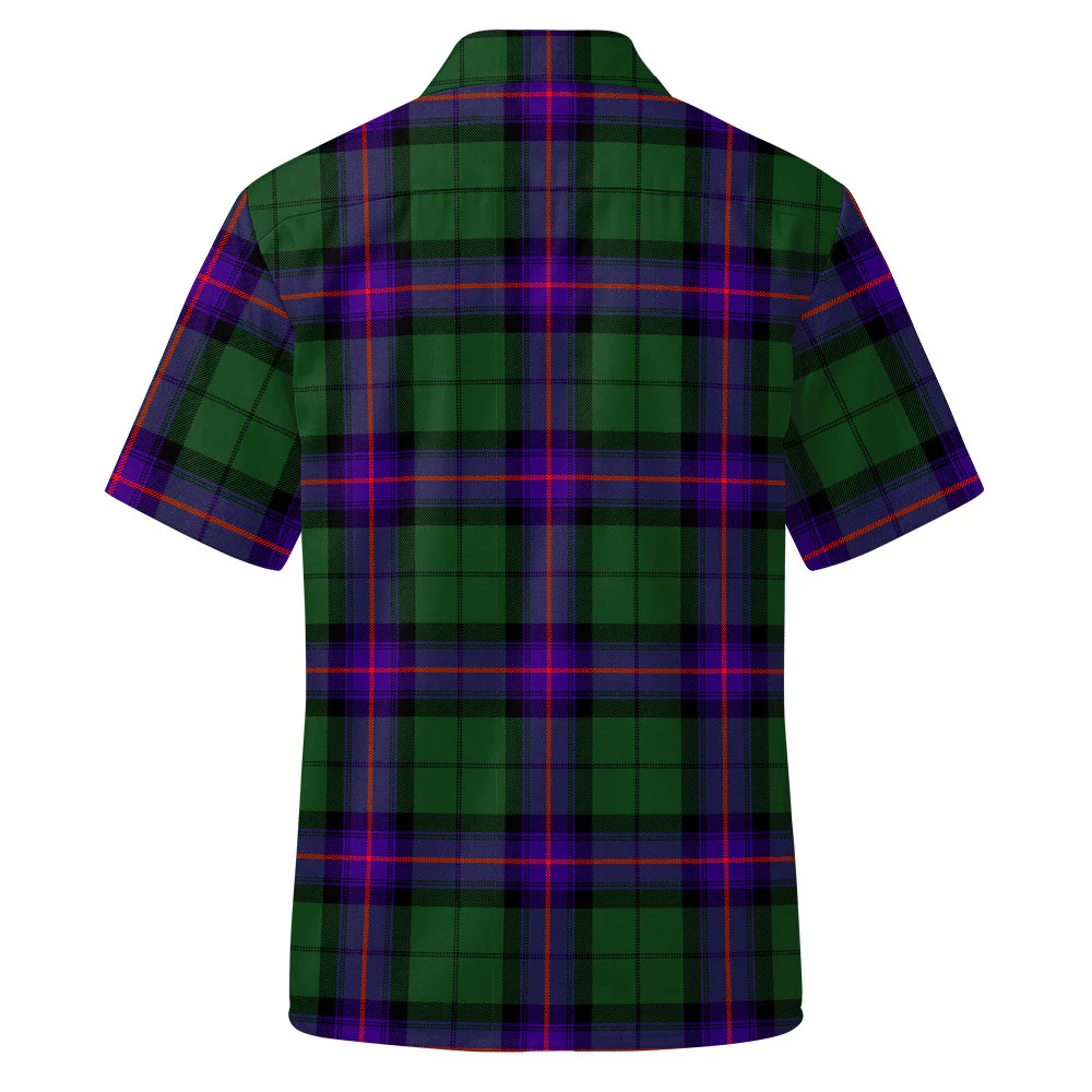 Scottish Armstrong Modern Clan Badge Tartan Short Sleeve Work Shirt - Image 3