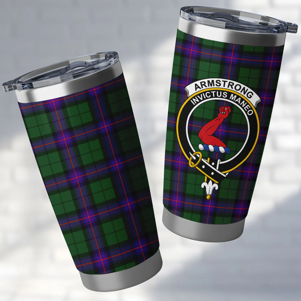 Scottish Armstrong Modern Clan Badge Tartan Tumbler