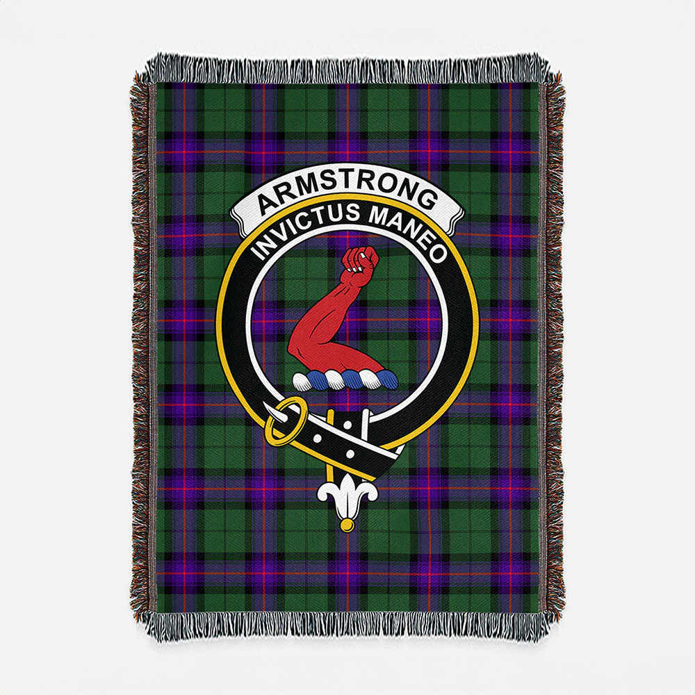 Scottish Armstrong Modern Clan Badge Tartan Woven Blanket - Image 2