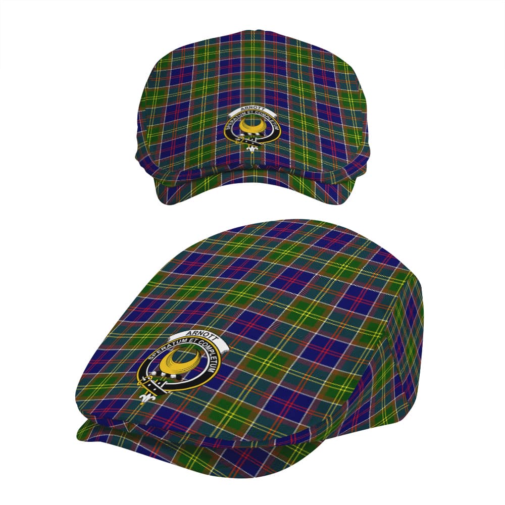 Scottish Arnott Clan Badge Tartan Flat Cap - Image 5