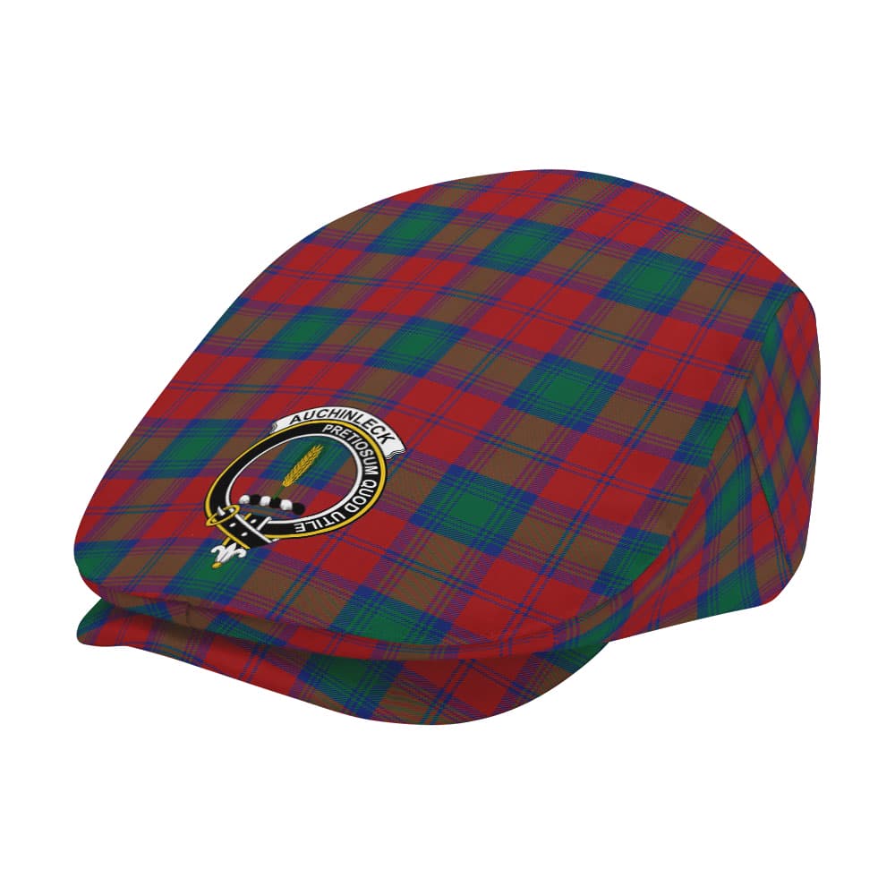 Scottish Auchinleck Clan Badge Tartan Flat Cap - Image 2