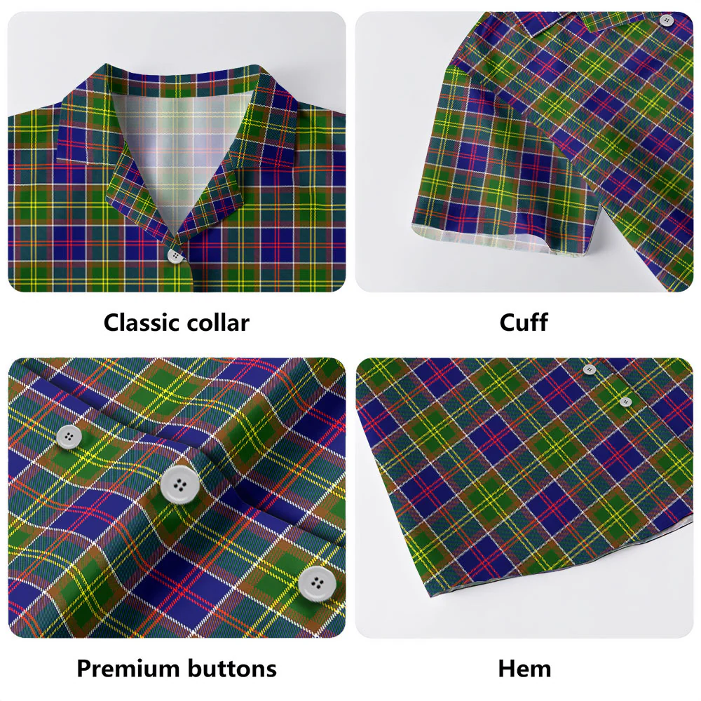 Scottish Ayrshire District Tartan Hawaiian Shirt - Image 3