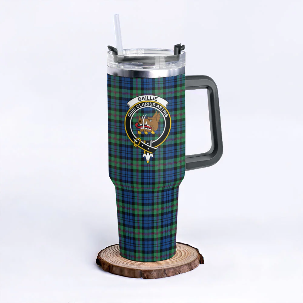 Scottish Baillie Ancient Clan Badge Tartan 40oz Tumbler - Image 6