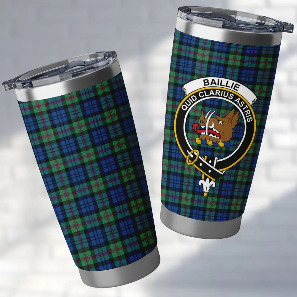 Scottish Baillie Ancient Clan Badge Tartan Tumbler