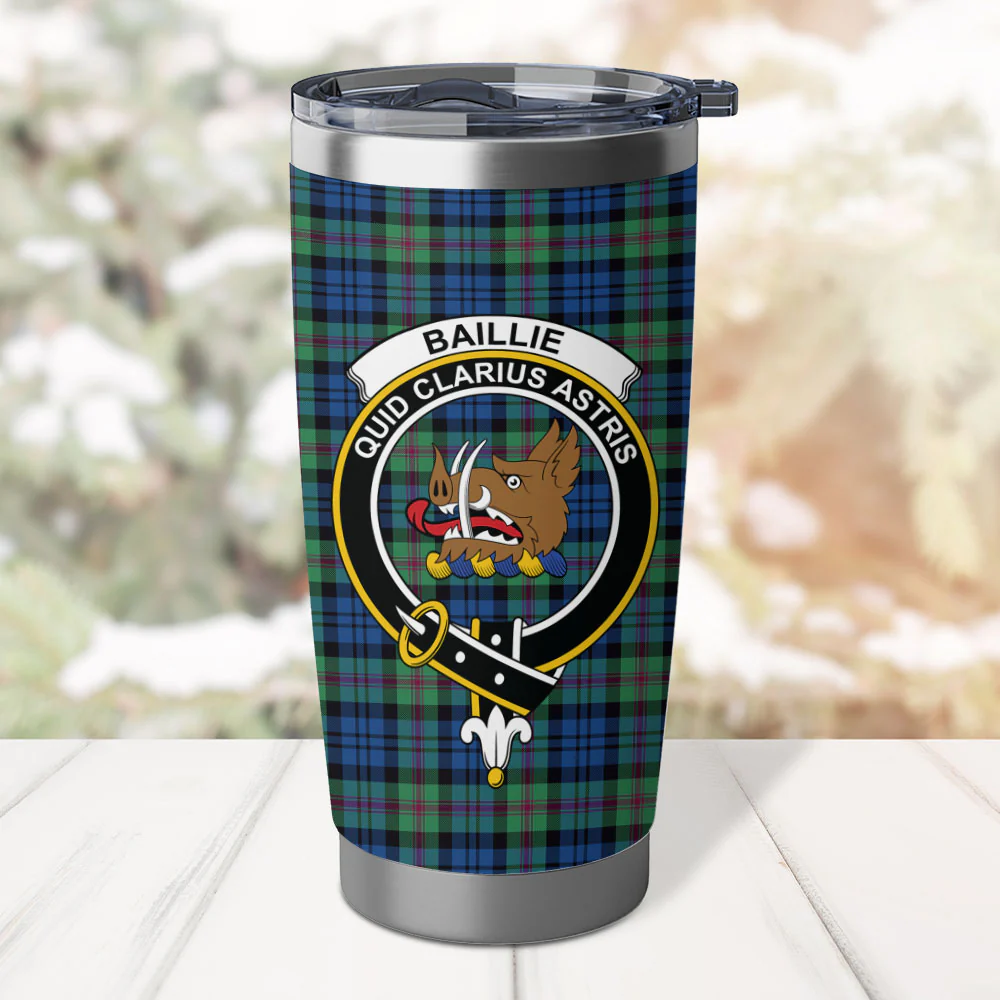 Scottish Baillie Ancient Clan Badge Tartan Tumbler - Image 2
