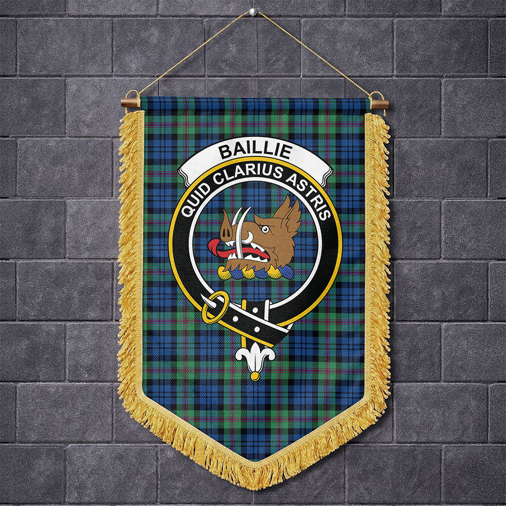 Scottish Baillie Ancient Clan Badge Tartan Wall Hanging Banner