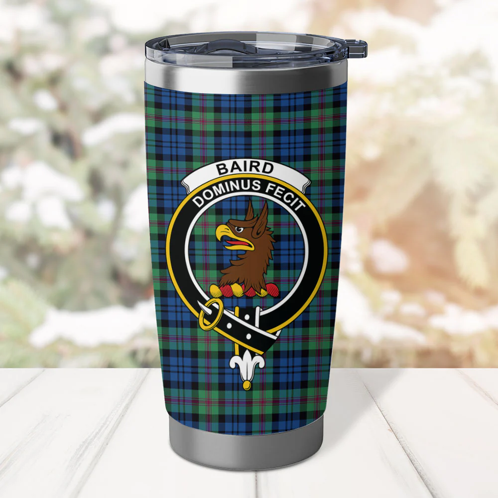 Scottish Baird Ancient Clan Badge Tartan Tumbler - Image 2