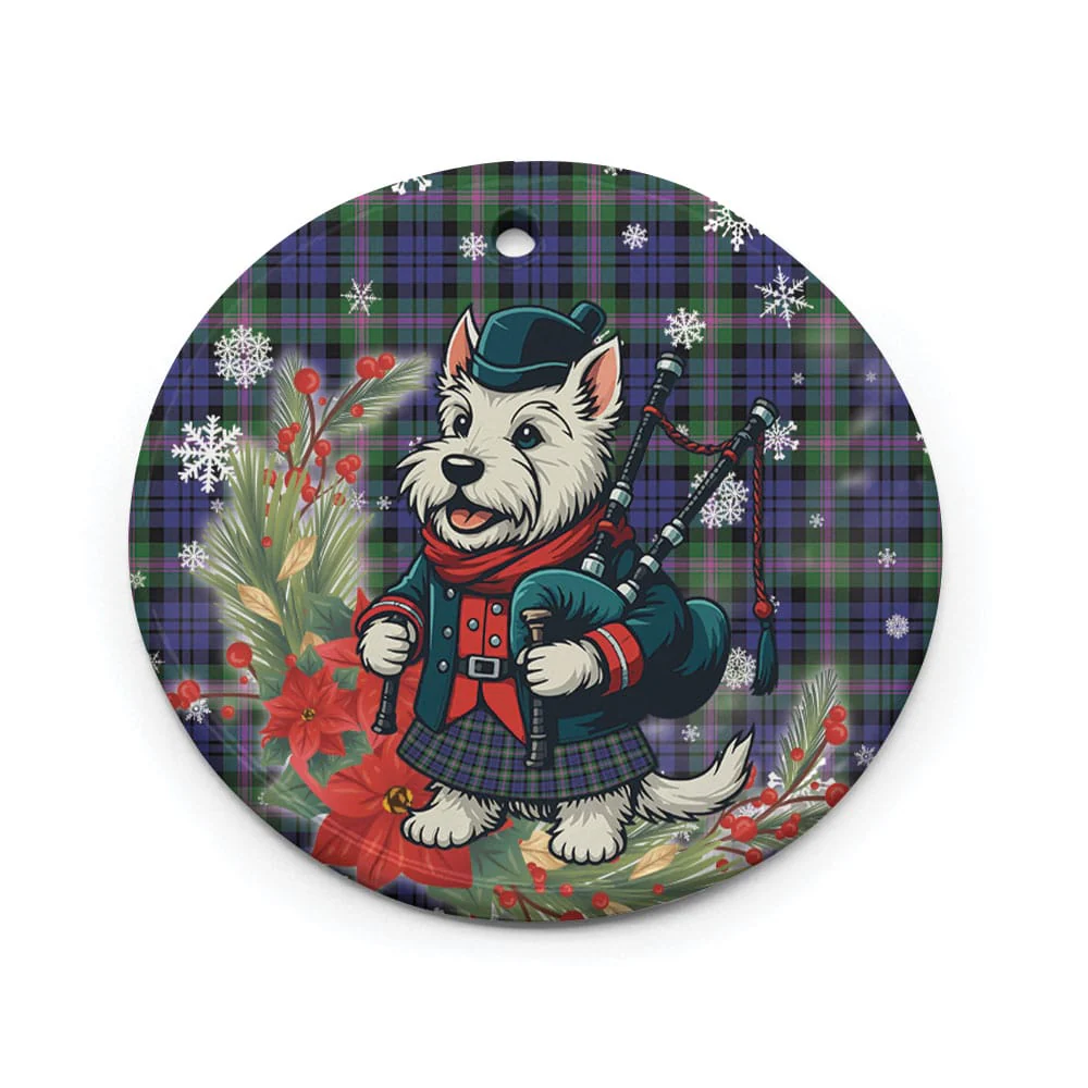 Scottish Baird Modern Tartan Ceramic Ornament Cute Scottish Terrier Dog - Image 2