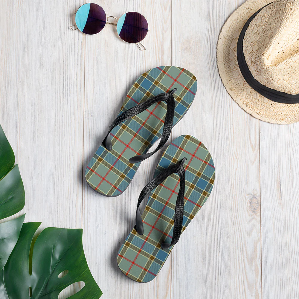 Scottish Balfour Blue Clan Badge Tartan Flip Flops - Image 2