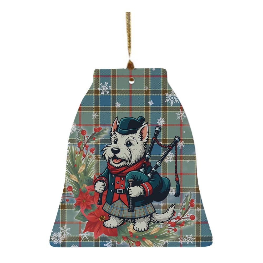 Scottish Balfour Blue Tartan Ceramic Ornament Cute Scottish Terrier Dog - Image 3