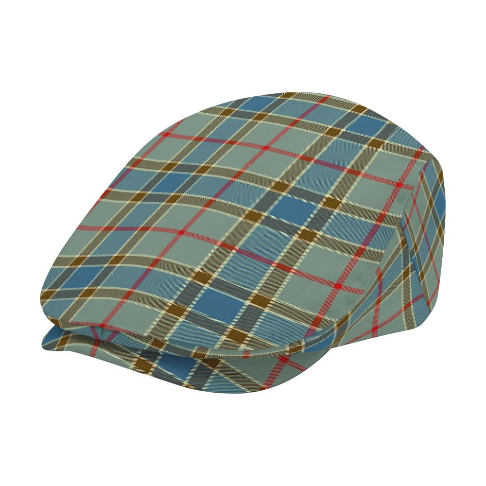 Scottish Balfour Blue Tartan Flat Cap - Image 2