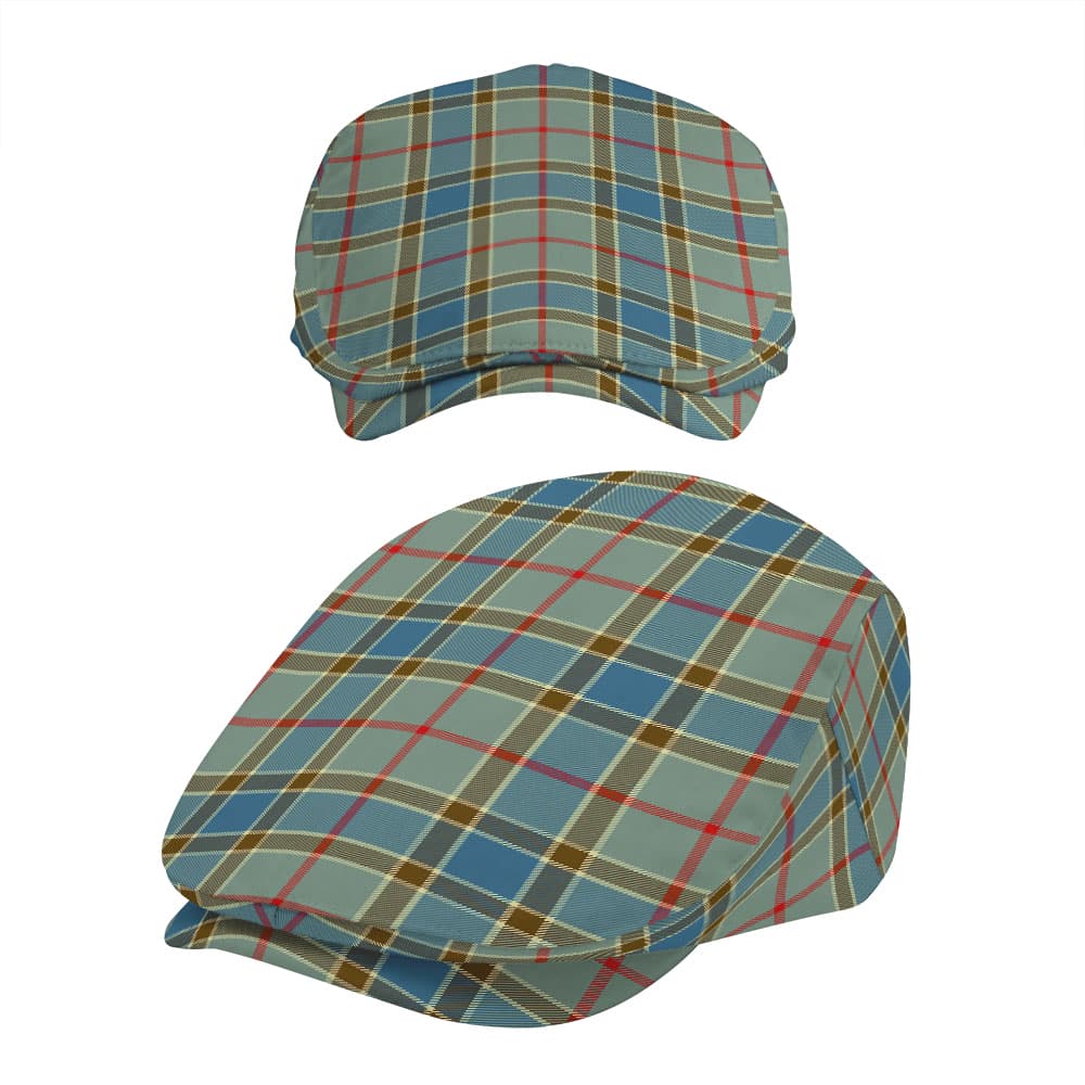 Scottish Balfour Blue Tartan Flat Cap - Image 5