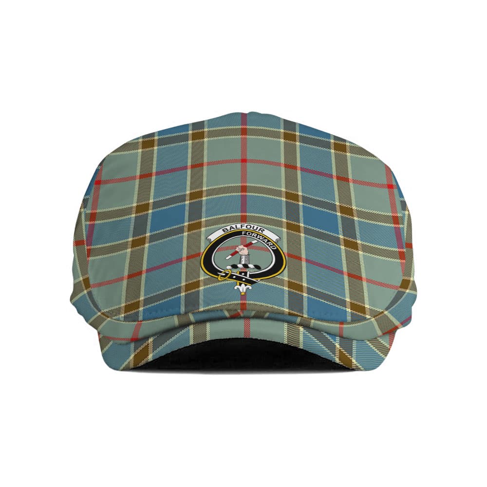 Scottish Balfour Clan Badge Tartan Flat Cap