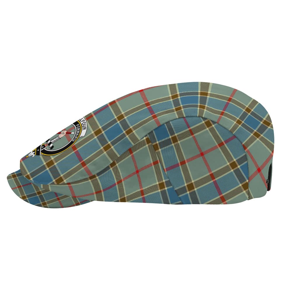 Scottish Balfour Clan Badge Tartan Flat Cap - Image 3