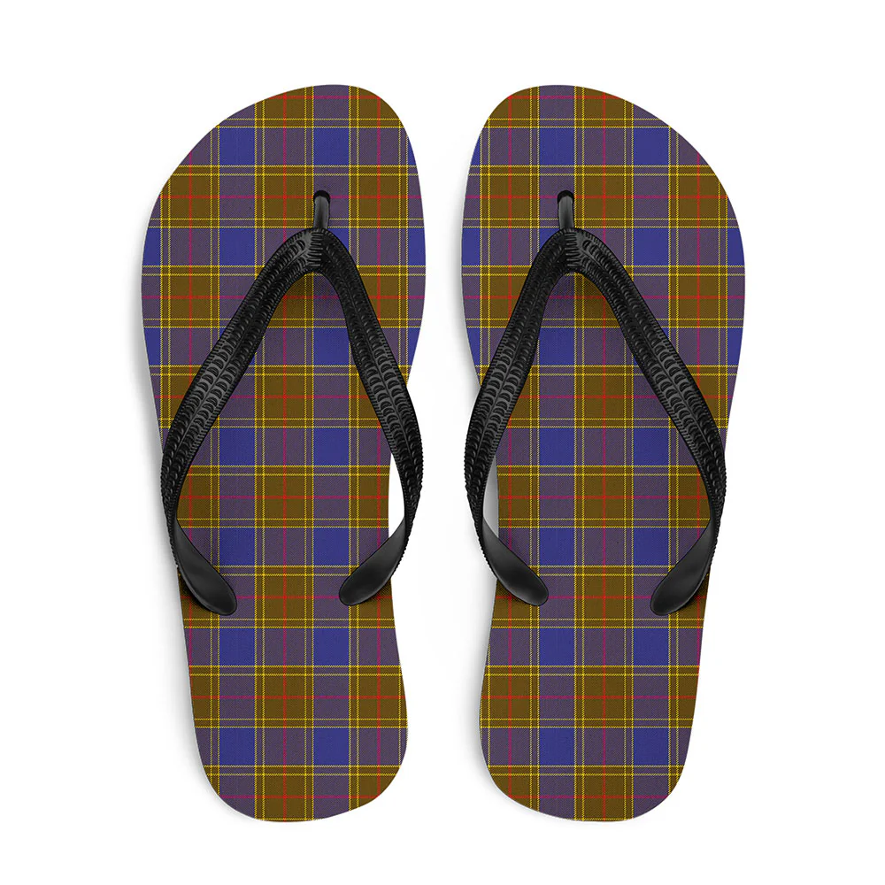 Scottish Balfour Modern Clan Badge Tartan Flip Flops