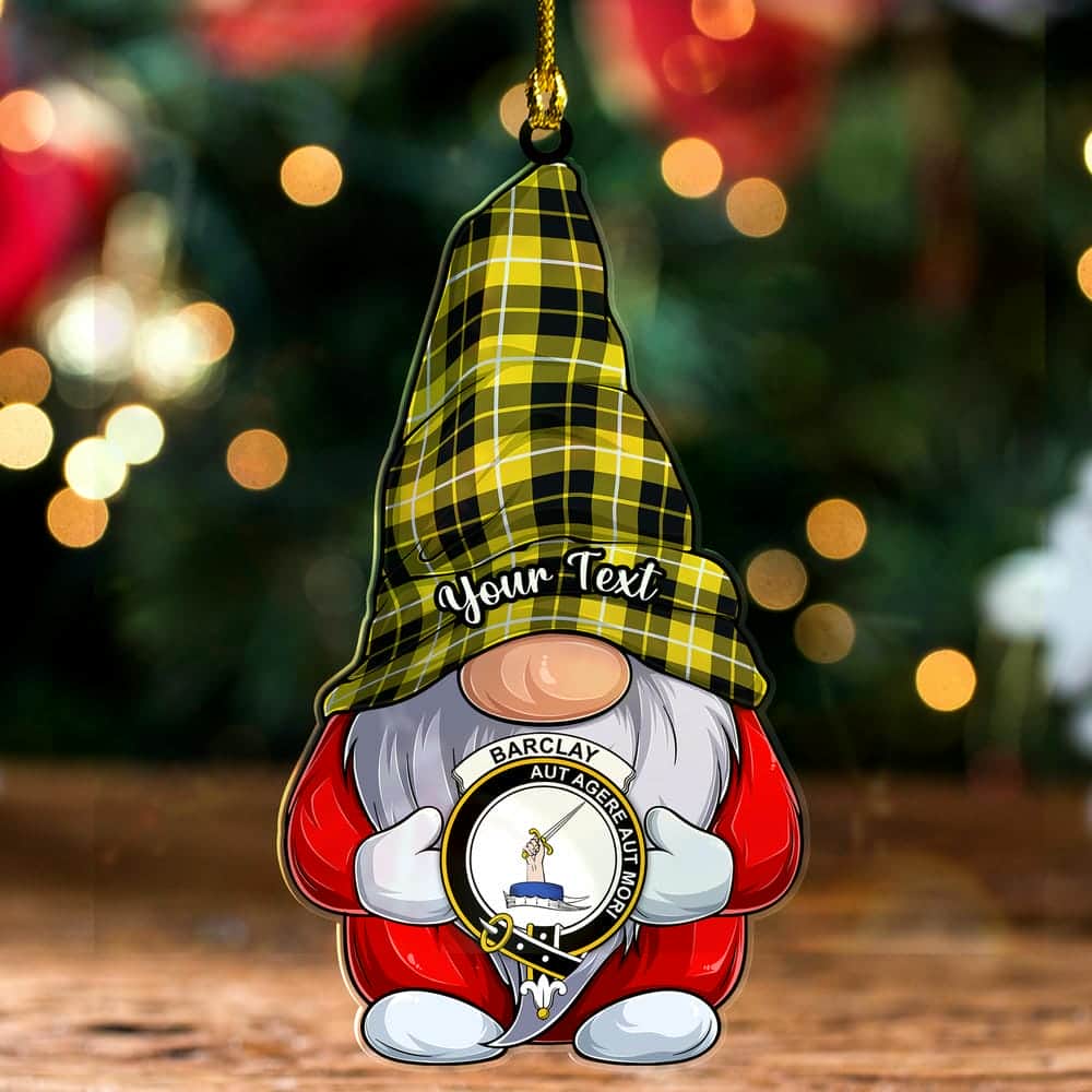 Scottish Barclay Clan Badge Tartan Christmas Gnome Ornament Custom Personalized - Image 2