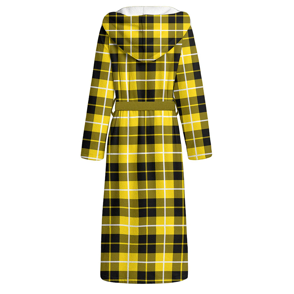 Scottish Barclay Dress Modern Clan Badge Tartan Flannel Hooded Bathrobe - Image 2