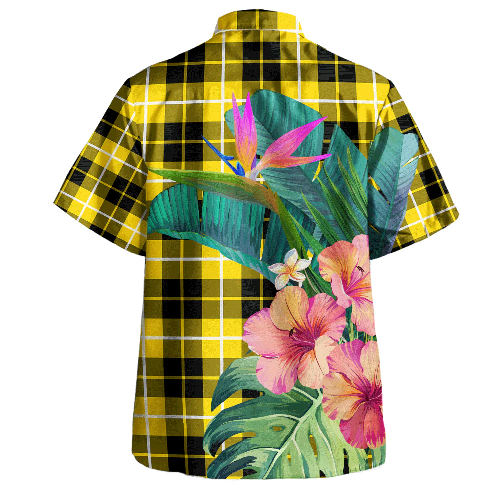 Scottish Barclay Dress Modern Clan Badge Tartan Hawaiian Shirt Bouquet Tropical Style - Image 4