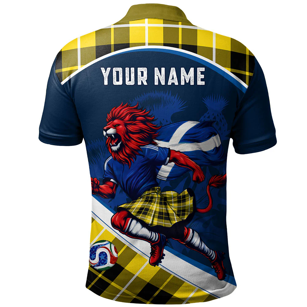 Scottish Barclay Dress Modern Clan Badge Tartan Polo Shirt Scotland Lion Brave Highland Spirit - Image 2