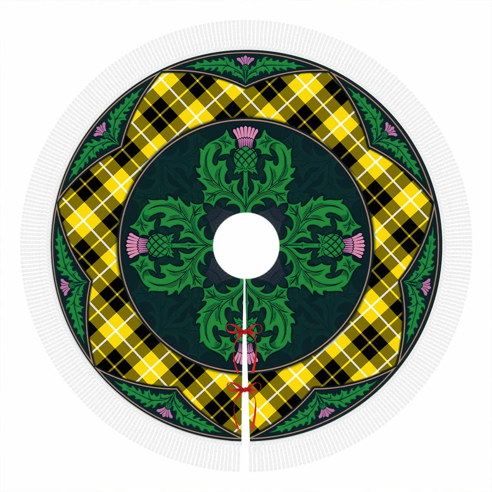 Scottish Barclay Dress Modern Tartan Christmas Tree Skirt Old Scottish Thistle Flower - Image 4