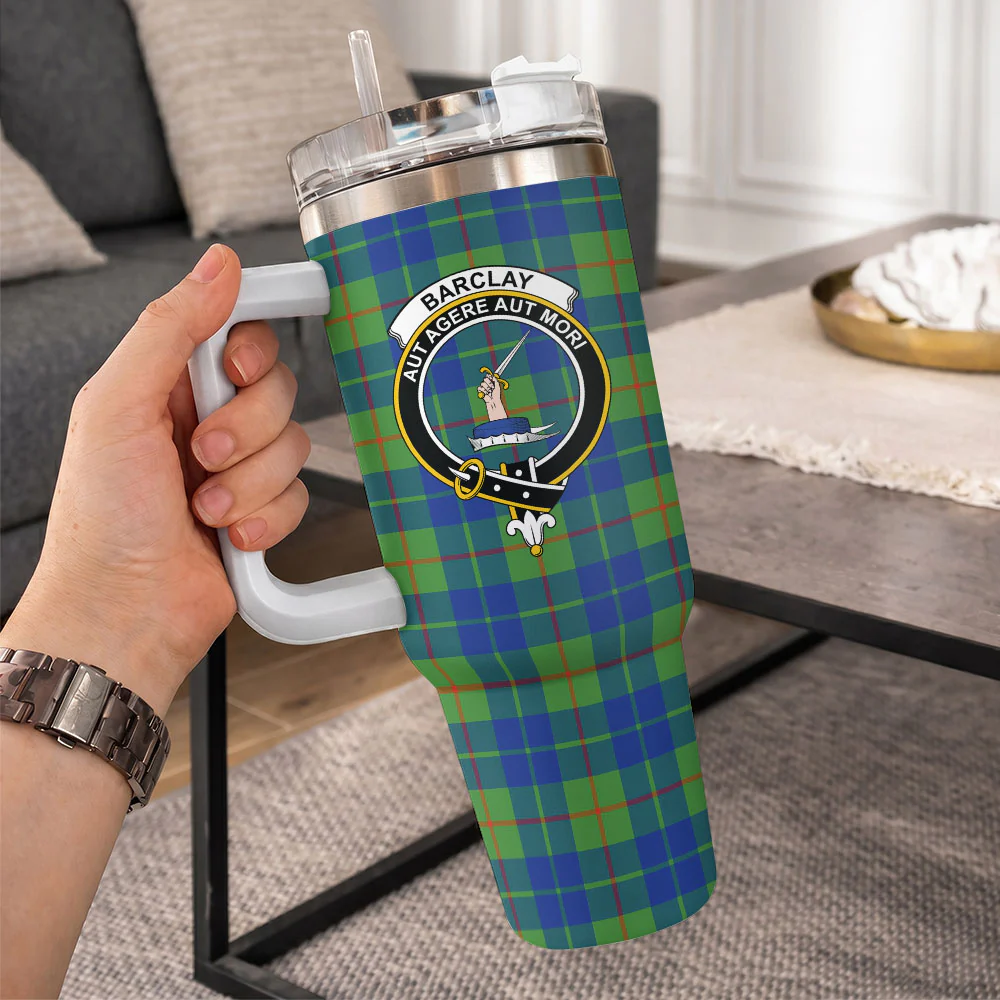 Scottish Barclay Hunting Ancient Clan Badge Tartan 40oz Tumbler - Image 10
