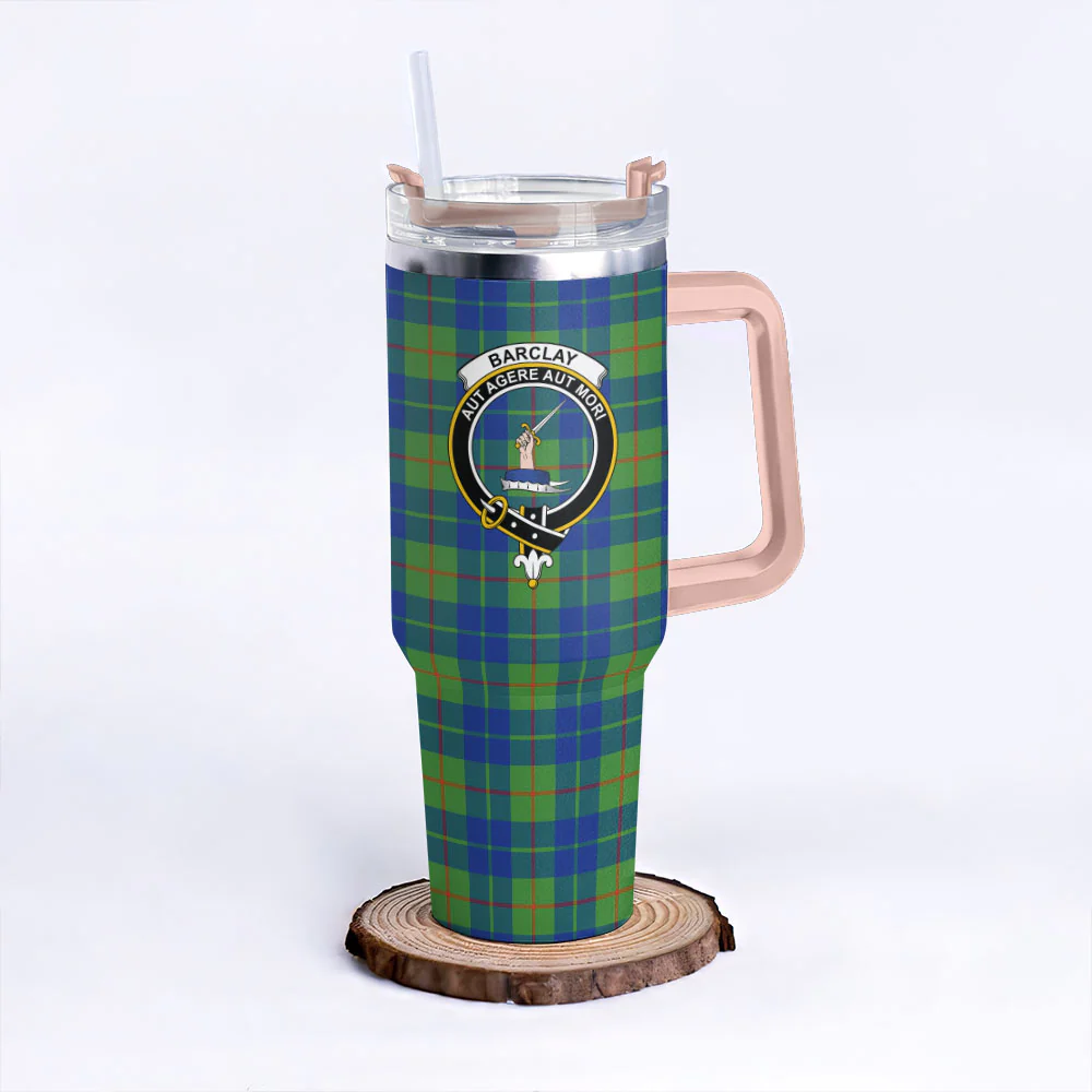 Scottish Barclay Hunting Ancient Clan Badge Tartan 40oz Tumbler - Image 4
