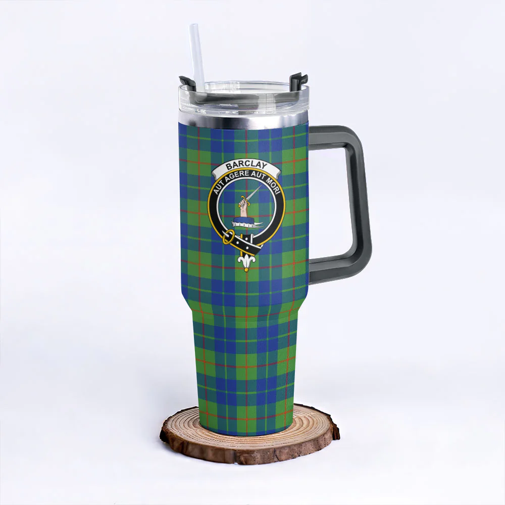 Scottish Barclay Hunting Ancient Clan Badge Tartan 40oz Tumbler - Image 6