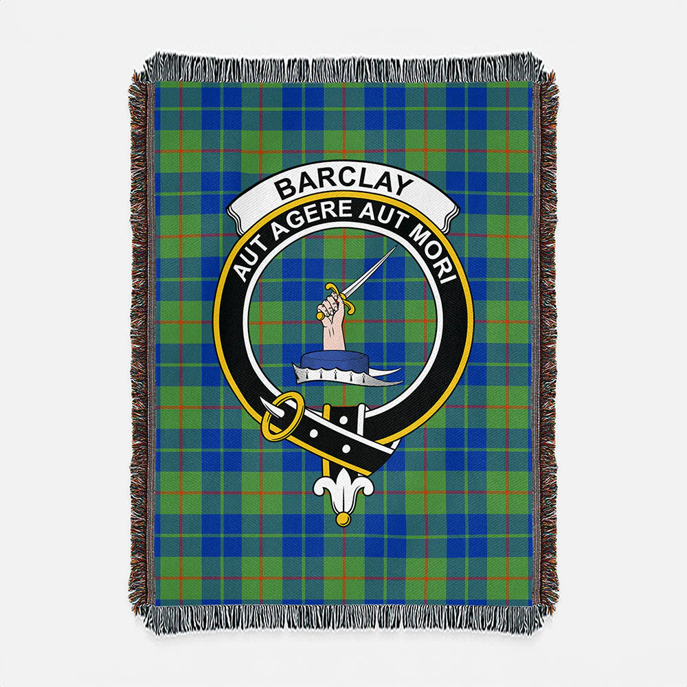 Scottish Barclay Hunting Ancient Clan Badge Tartan Woven Blanket - Image 2