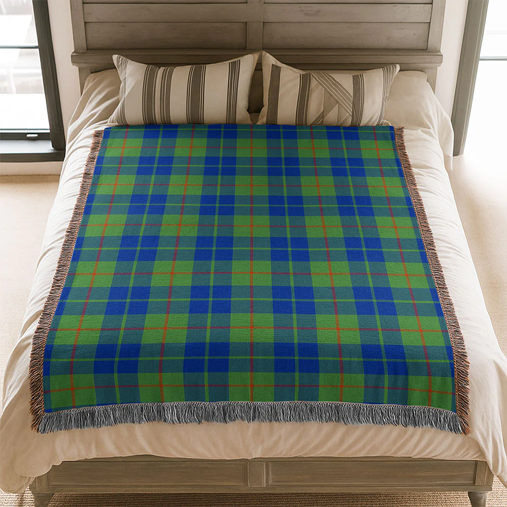 Scottish Barclay Hunting Ancient Clan Badge Tartan Woven Blanket - Image 3
