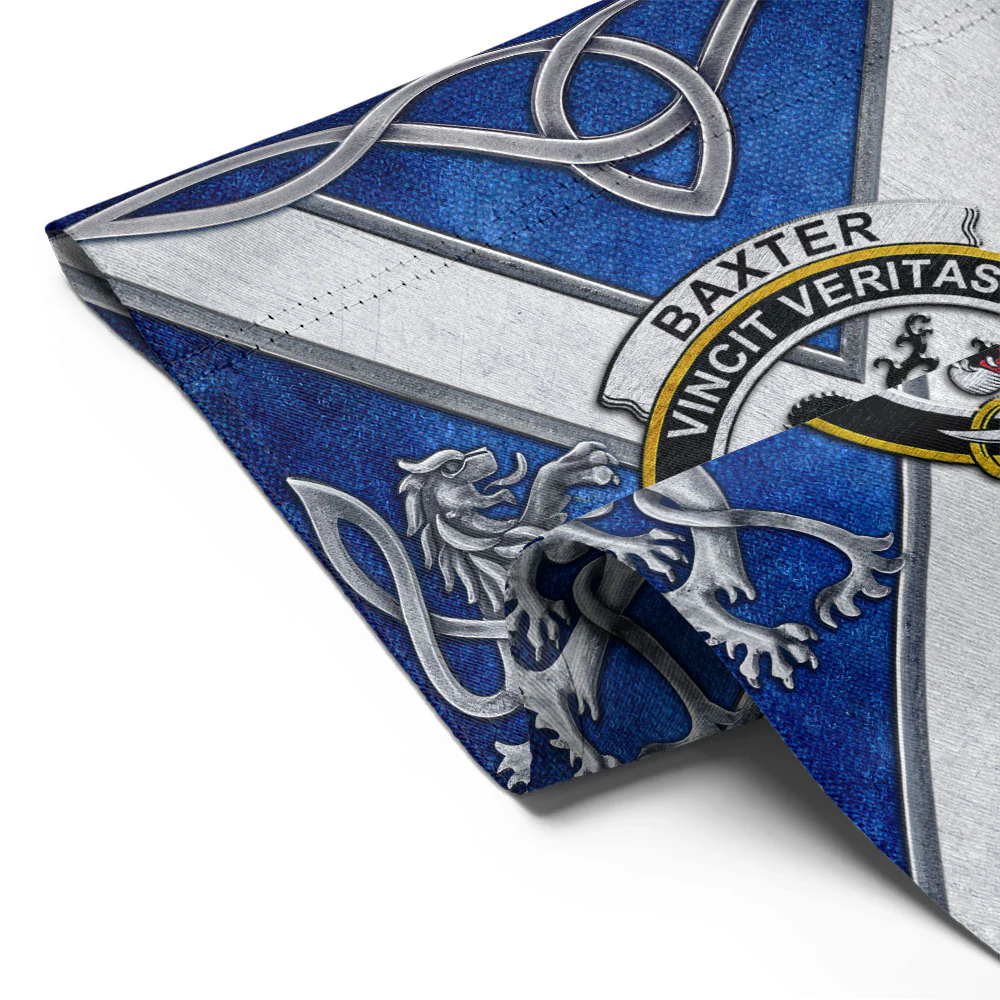 Scottish Baxter Clan Badge Garden Flag Silver Rampant Lion Emblem - Image 2
