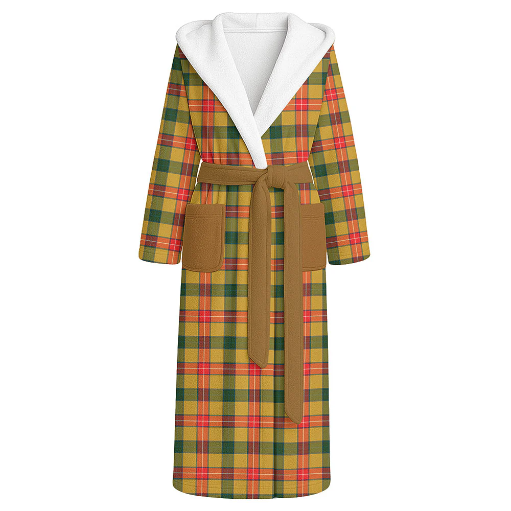 Scottish Baxter Clan Badge Tartan Flannel Hooded Bathrobe