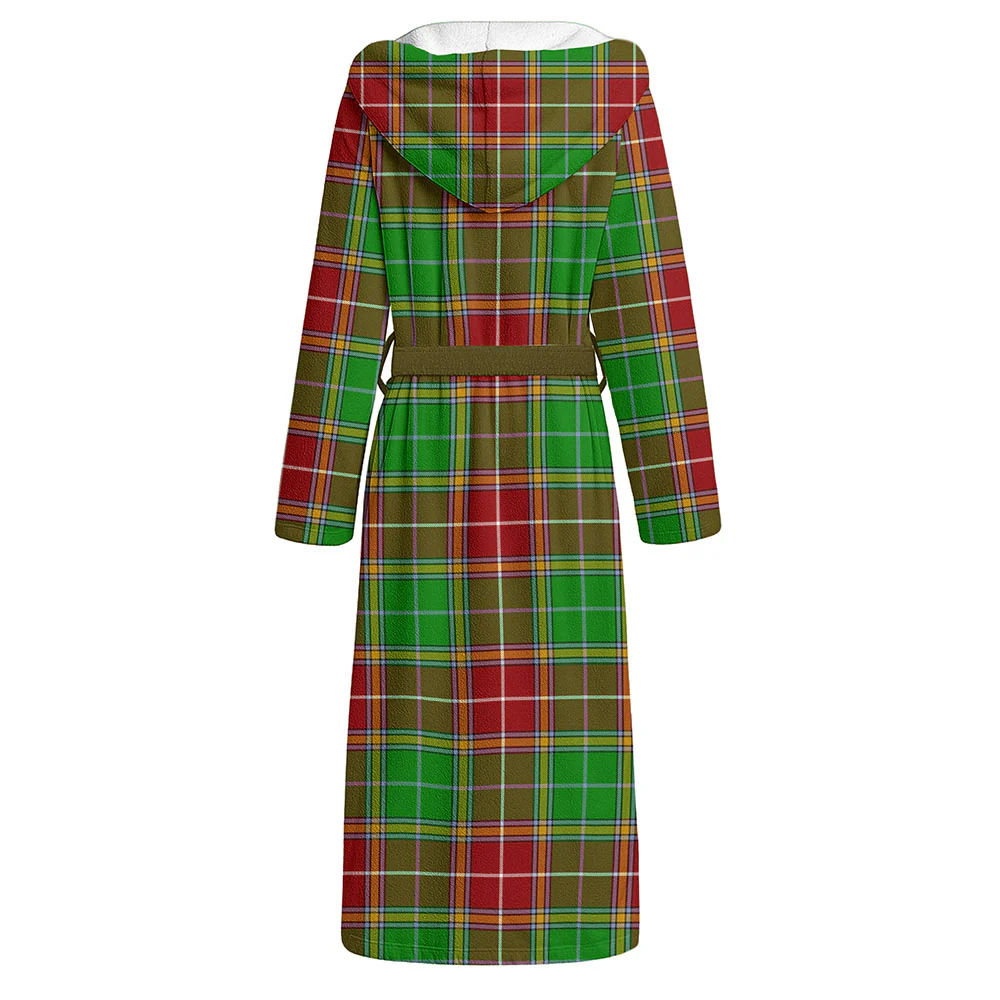 Scottish Baxter Modern Clan Badge Tartan Flannel Hooded Bathrobe - Image 2